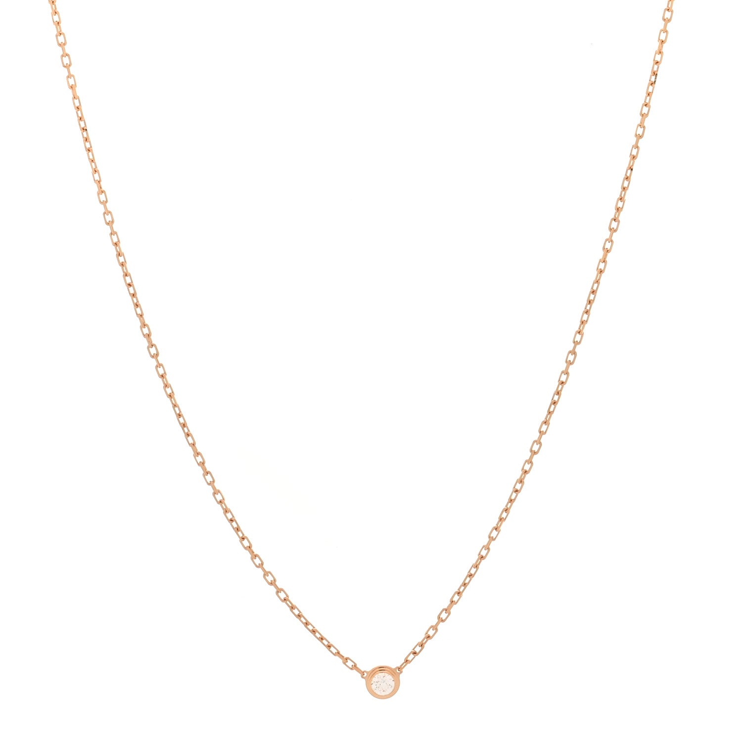 Cartier 18K Pink Gold Diamond SM D'Amour Pendant Necklace 1 of 5