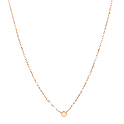 Cartier 18K Pink Gold Diamond SM D'Amour Pendant Necklace 1 of 5