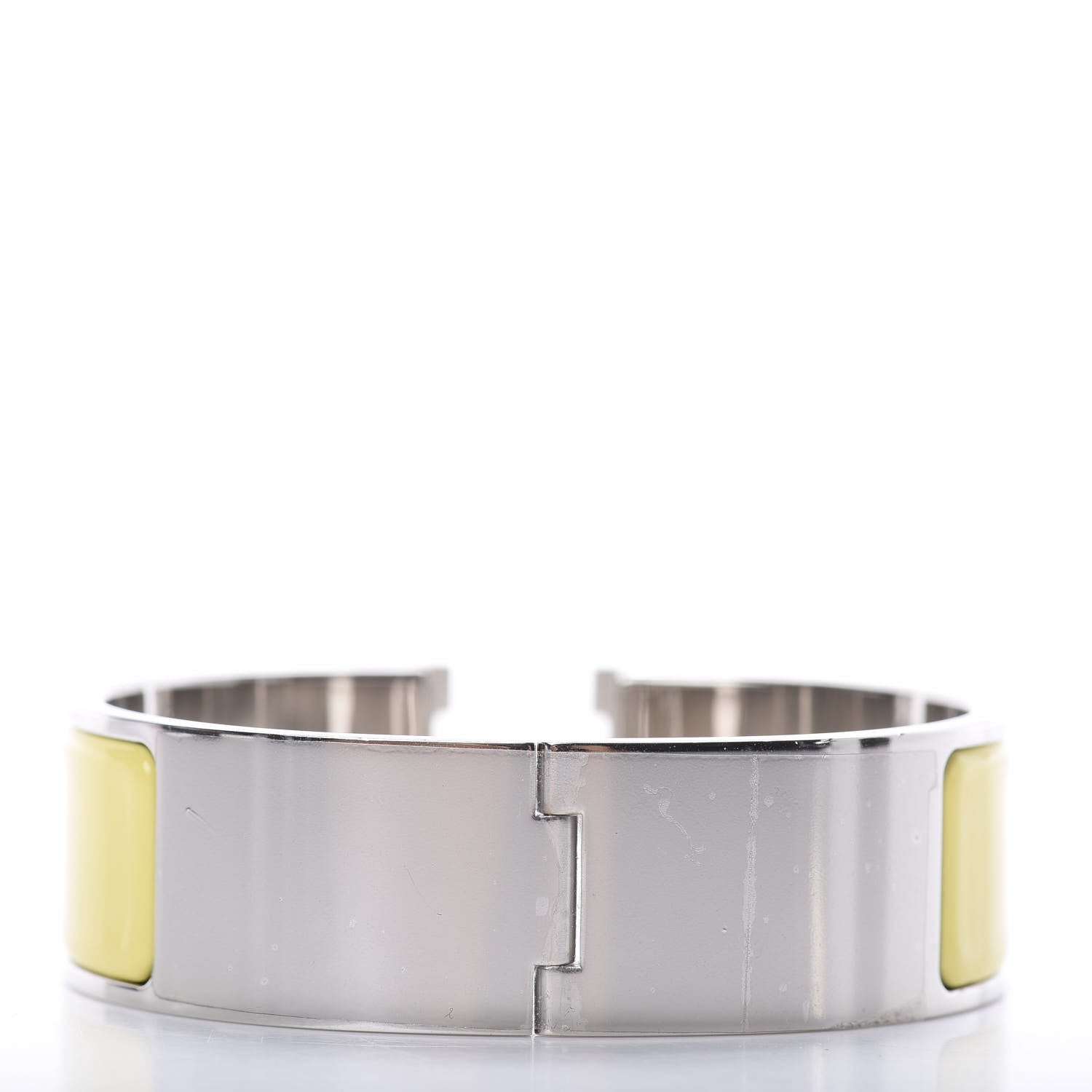 Hermes Enamel Wide Clic Clac H Bracelet GM Jaune D'or 2 of 3