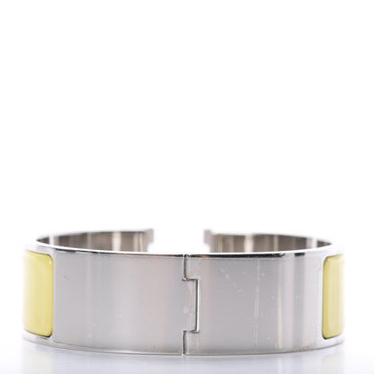 Hermes Enamel Wide Clic Clac H Bracelet GM Jaune D'or 2 of 3