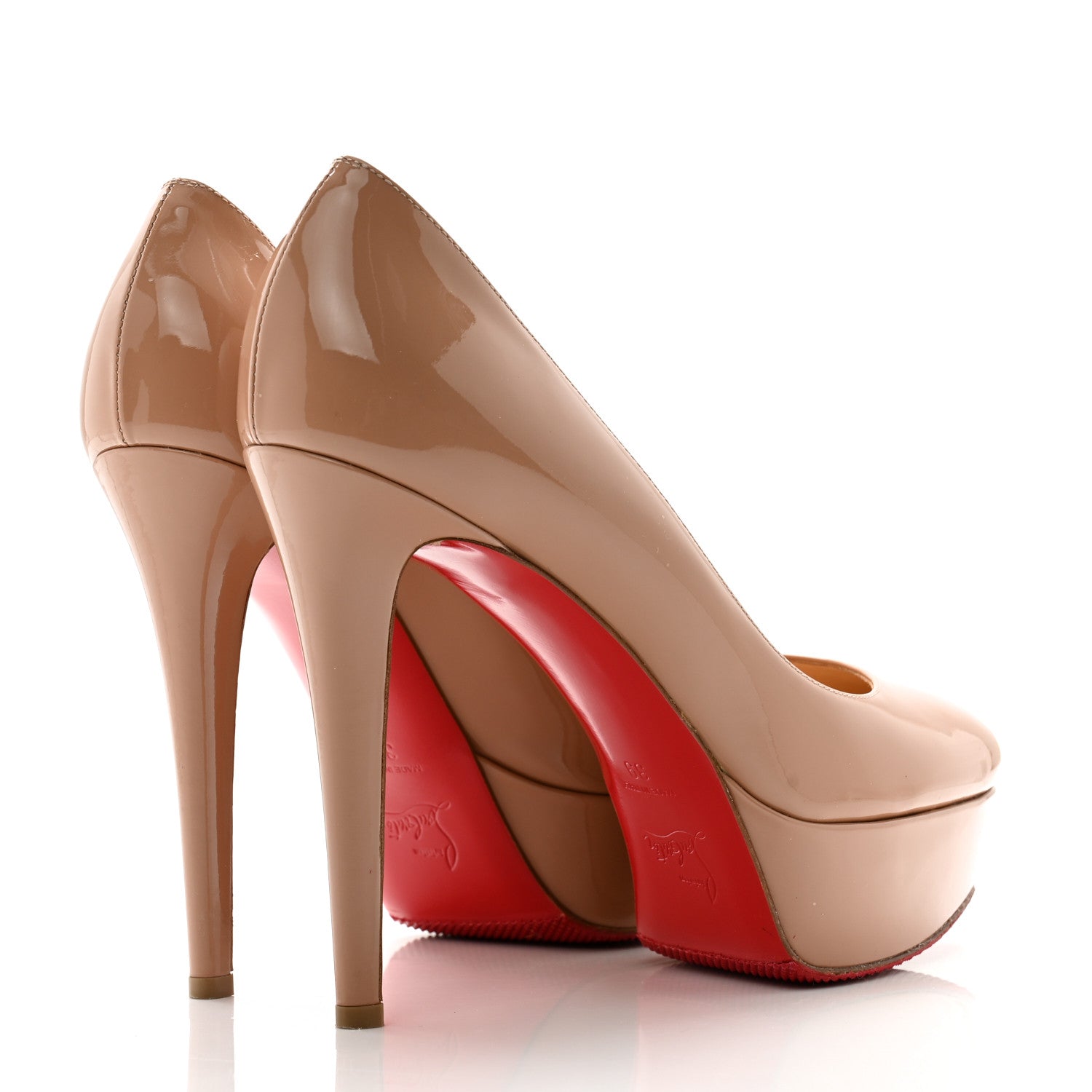 Christian Louboutin Patent Bianca 140 Pumps 39 Nude 4 of 9