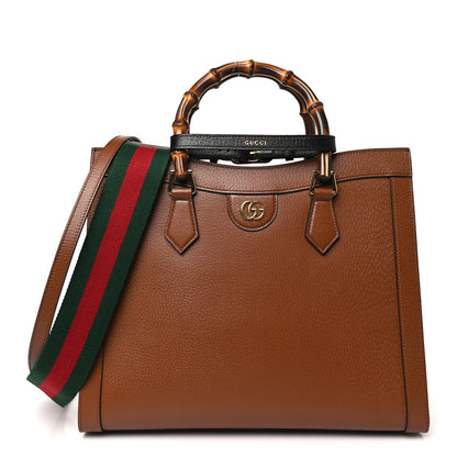 Gucci Textured Dollar Calfskin Medium Diana Tote Bag Cuir Black 1 of 9