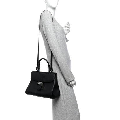 Delvaux Grained Calfskin MM Brillant Satchel Black 2 of 10