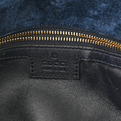 Gucci Suede Talco Roxy Calfskin Blondie Chain Shoulder Flap Bag Blondie Blue 6 of 12