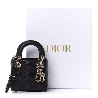 Christian Dior Lambskin Cannage Micro Lady Dior Black 10 of 10
