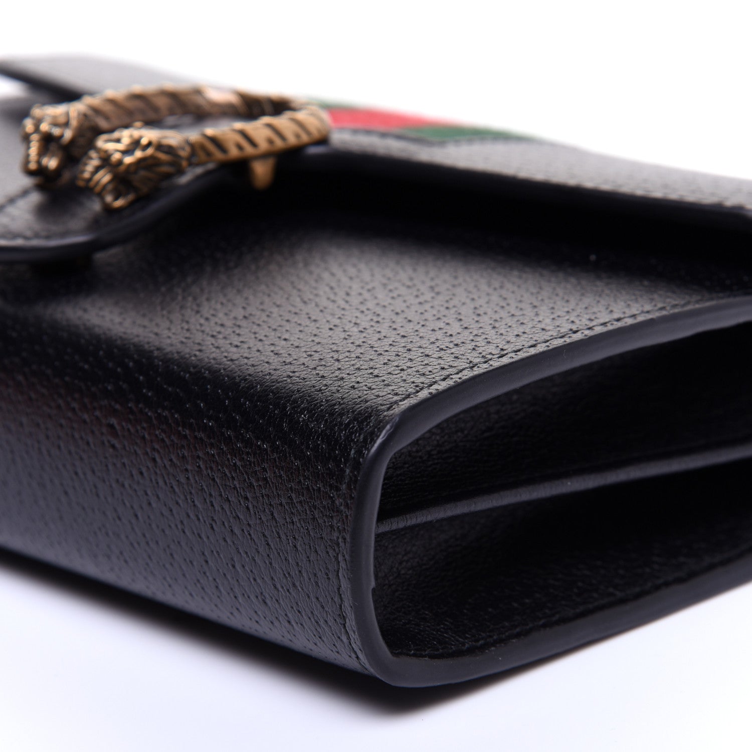 Gucci Calfskin Web Mini Dionysus Chain Wallet Black 7 of 13