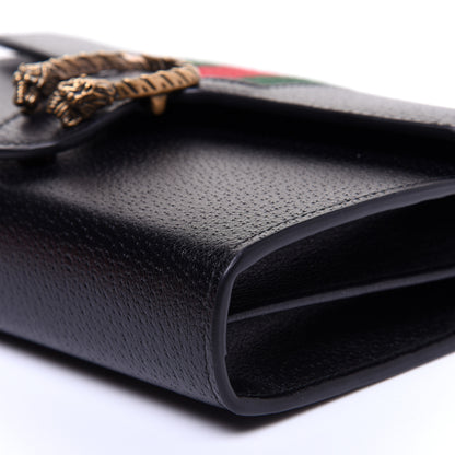 Gucci Calfskin Web Mini Dionysus Chain Wallet Black 7 of 13