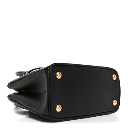Prada Saffiano Lux Micro Galleria Shoulder Bag Black 4 of 9