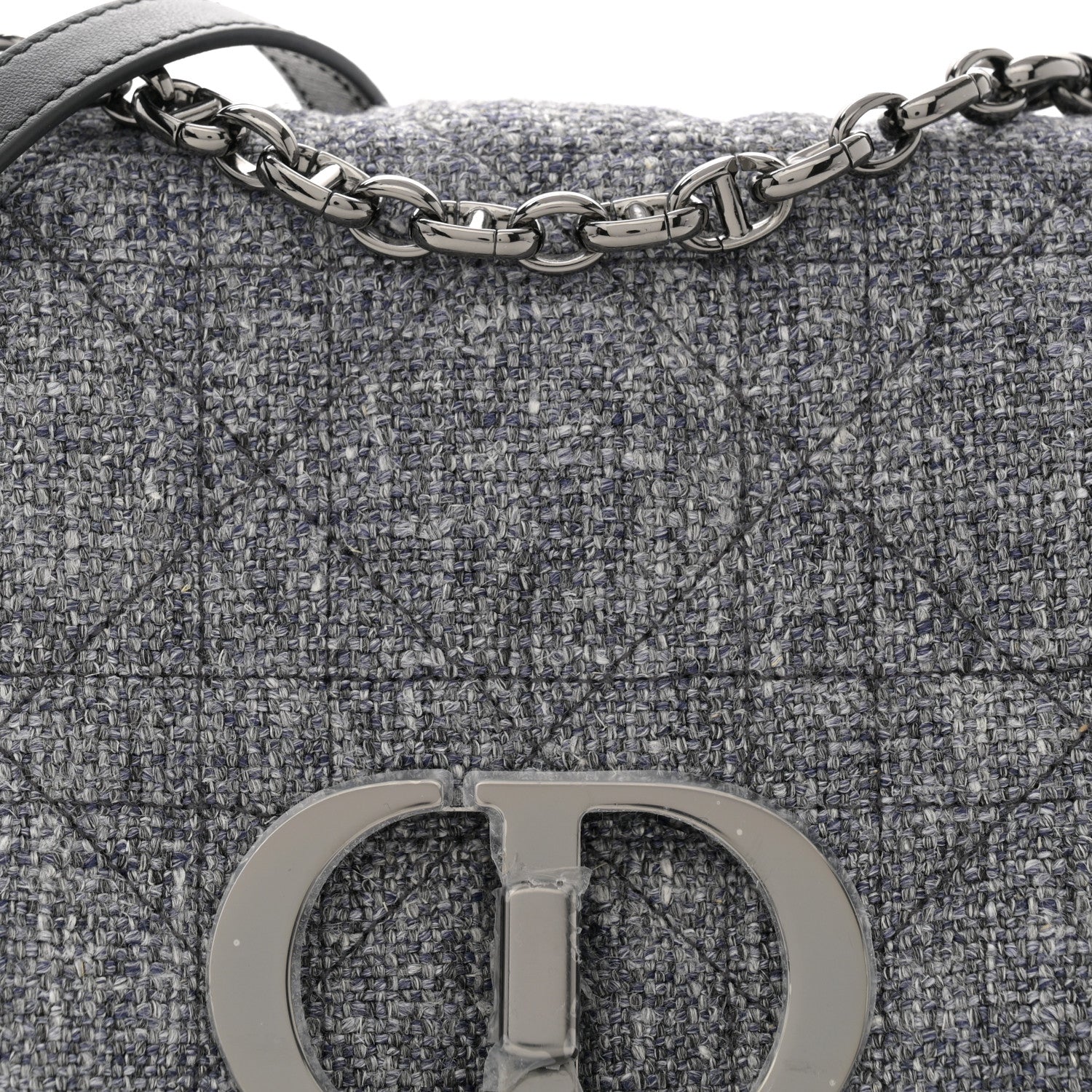 Christian Dior Tweed Macrocannage Medium Caro Bag Black 8 of 10