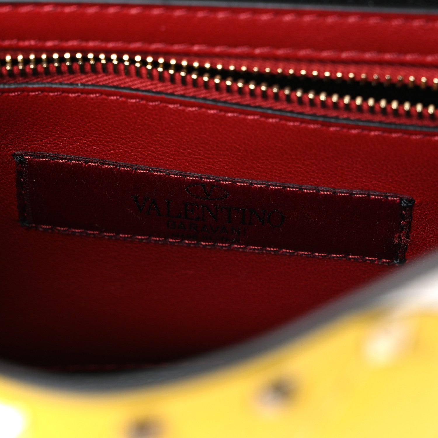 Valentino Garavani Lambskin Medium Moon And Stars Rockstud Spike Shoulder Bag White Yellow Pink 6 of 9