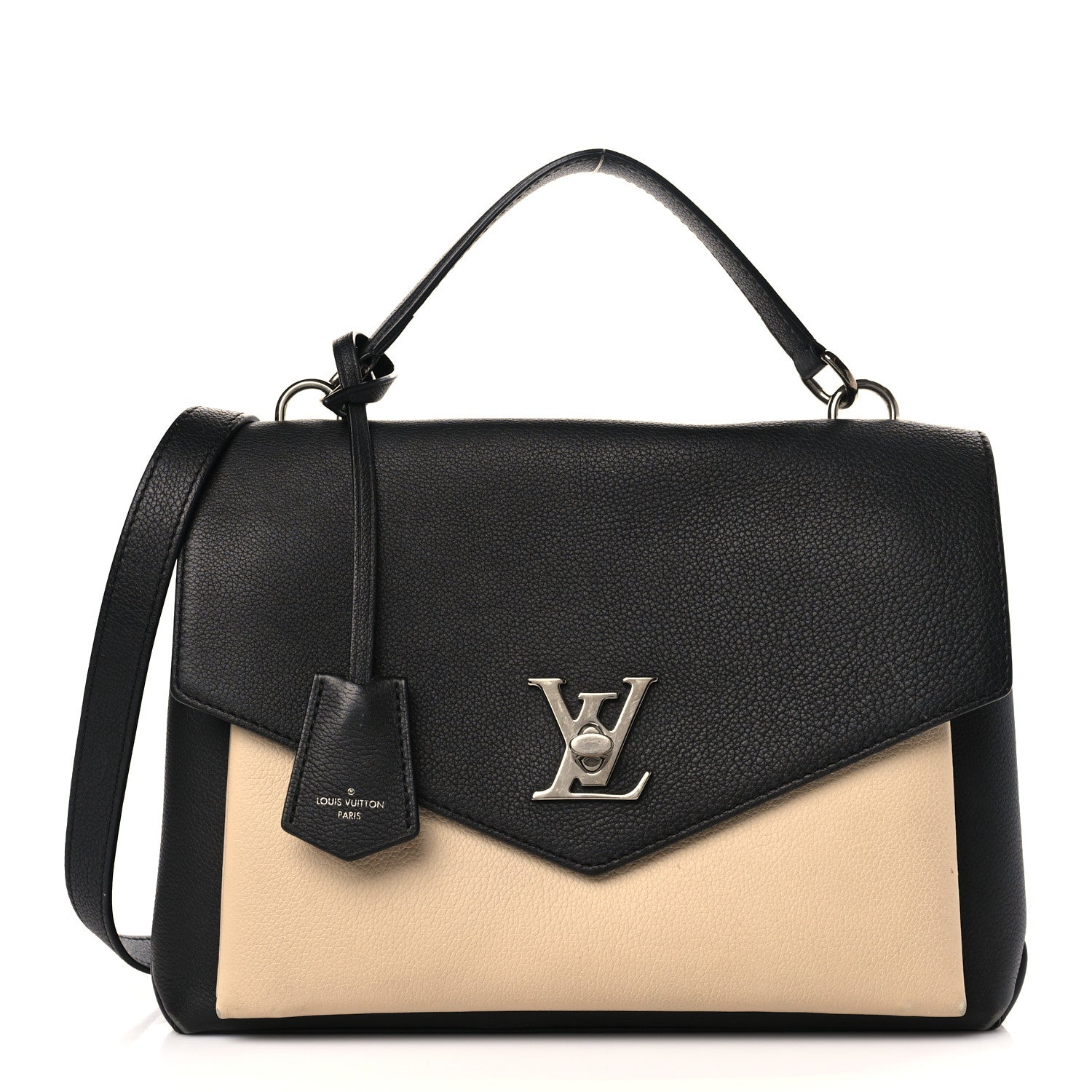 Louis Vuitton Soft Calfskin My Lockme Top Handle Vanille Black 1 of 8