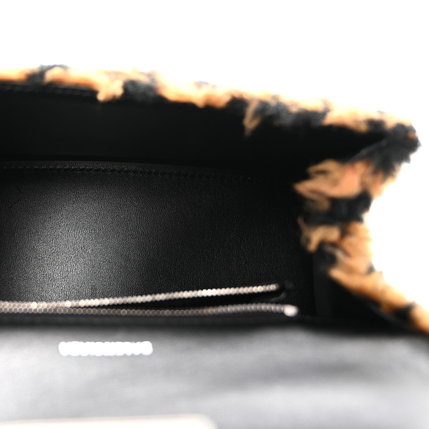 Balenciaga Fleece Leopard Print Small Hourglass Top Handle Bag Brown 5 of 9