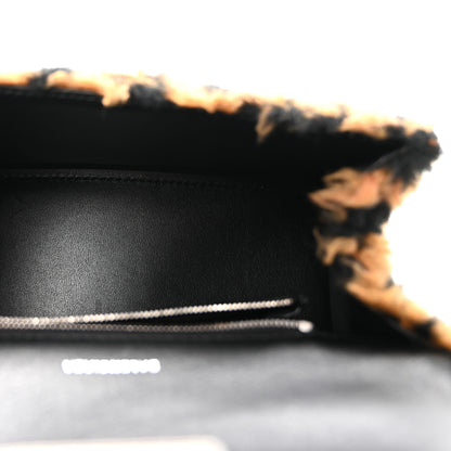 Balenciaga Fleece Leopard Print Small Hourglass Top Handle Bag Brown 5 of 9
