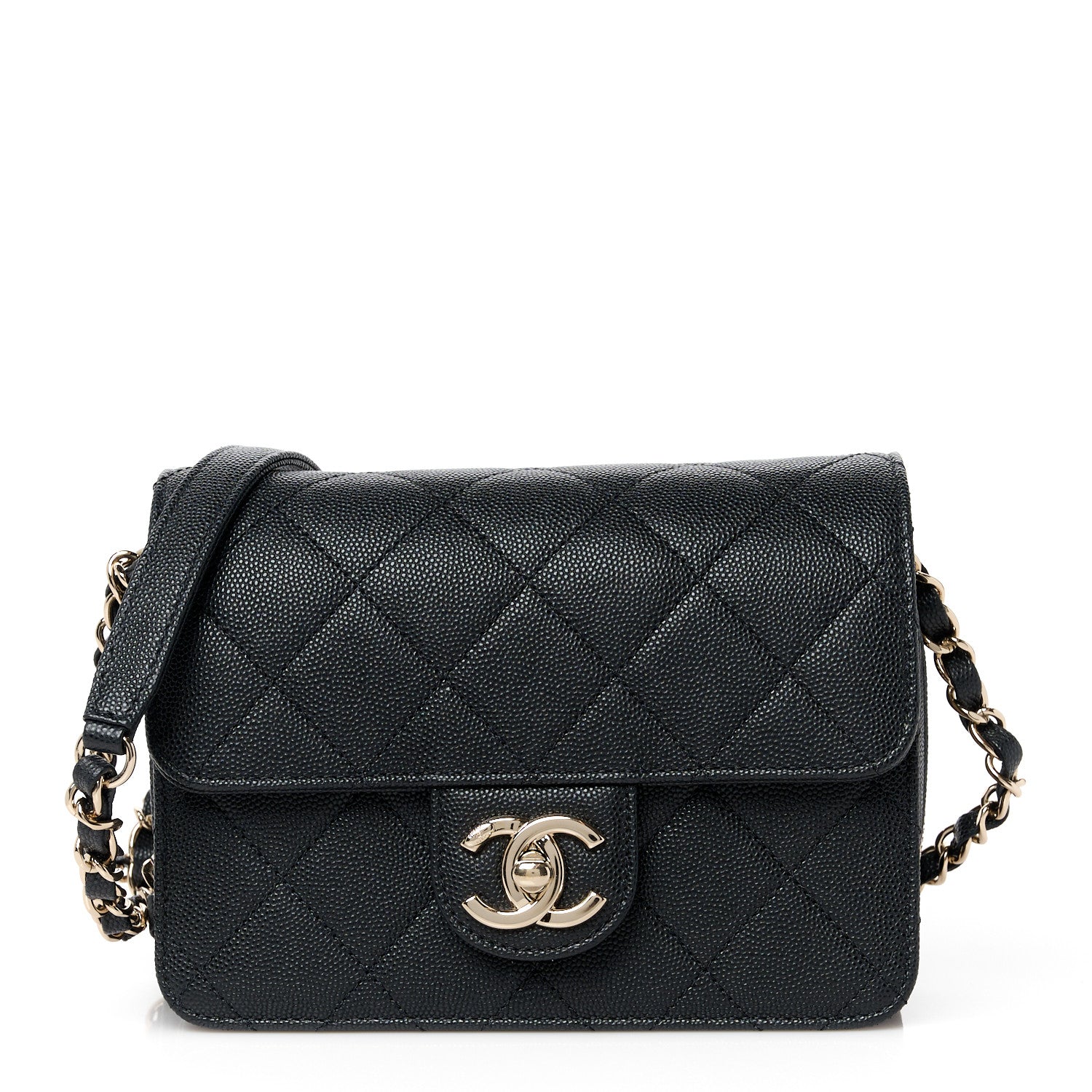 Chanel Caviar Quilted Like A Wallet Flap Black 1 of 12