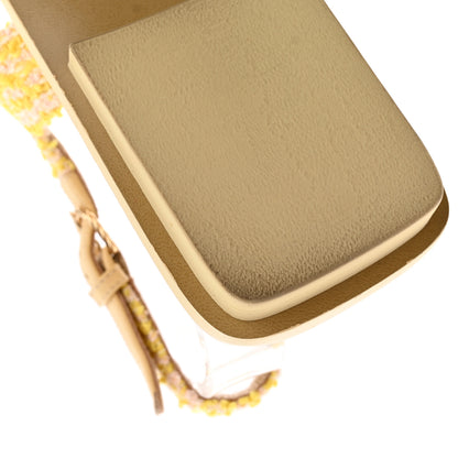 Chanel Tweed CC Sandals 40 Yellow Light Pink 9 of 11