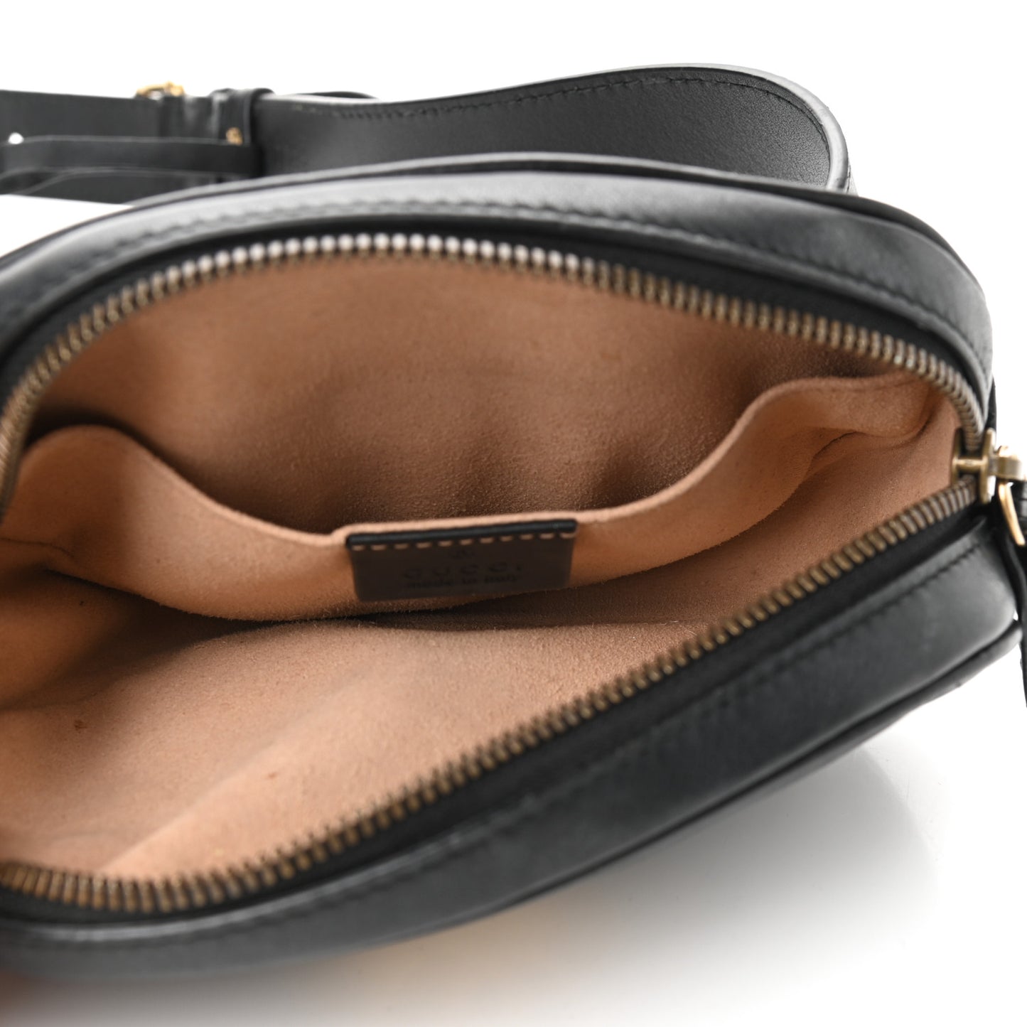 Calfskin Matelasse GG Marmont Belt Bag 85 34 Black