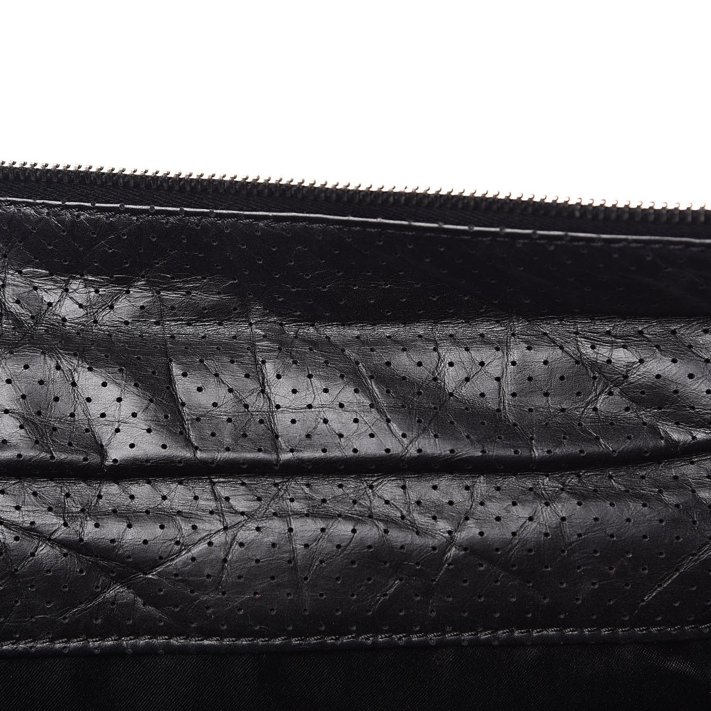 Calfskin Perforated 50's Satchel Black