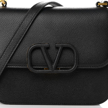 Valentino Garavani Grainy Calfskin Small VSling Shoulder Bag Black 7 of 15