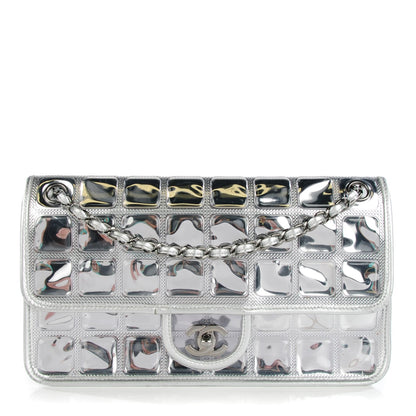 Chanel Vinyl Large Ice Cube Flap Silver 1 of 8