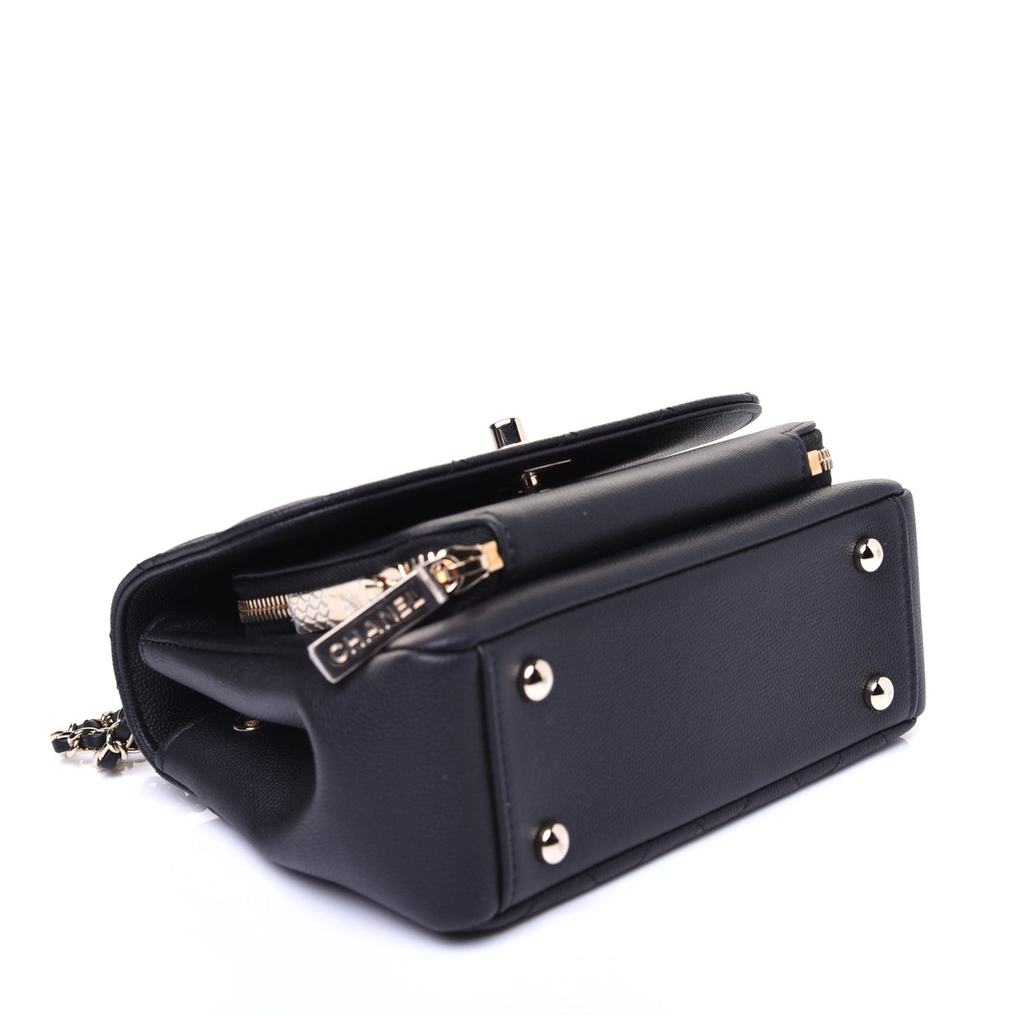Caviar Quilted Mini Business Affinity Flap Black