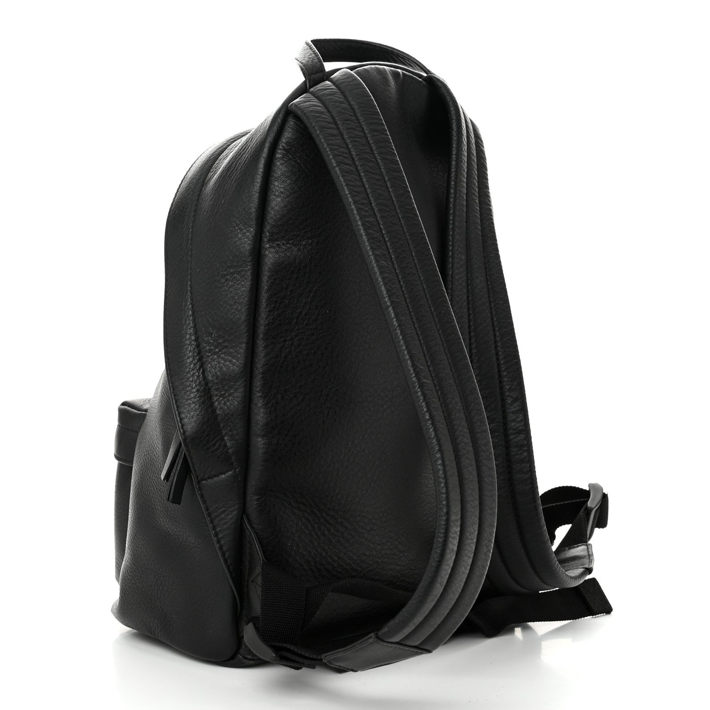 Smooth Calfskin Logo Small Everyday Backpack Black White