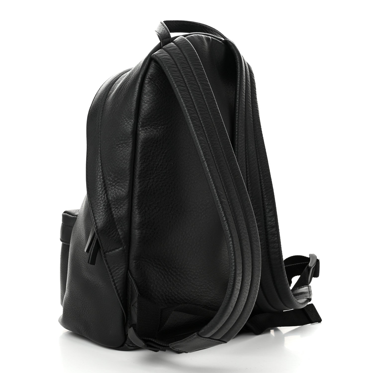 Balenciaga Smooth Calfskin Logo Small Everyday Backpack Black White 3 of 11