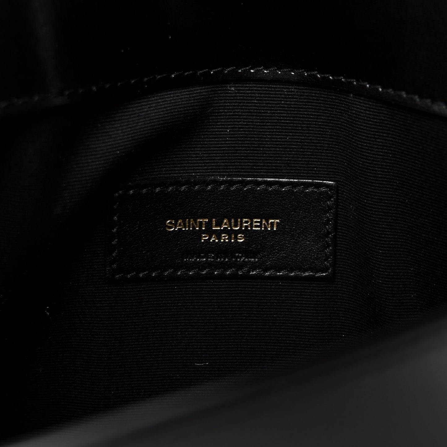 Smooth Shiny Calfskin Monogram Uptown Pouch Black