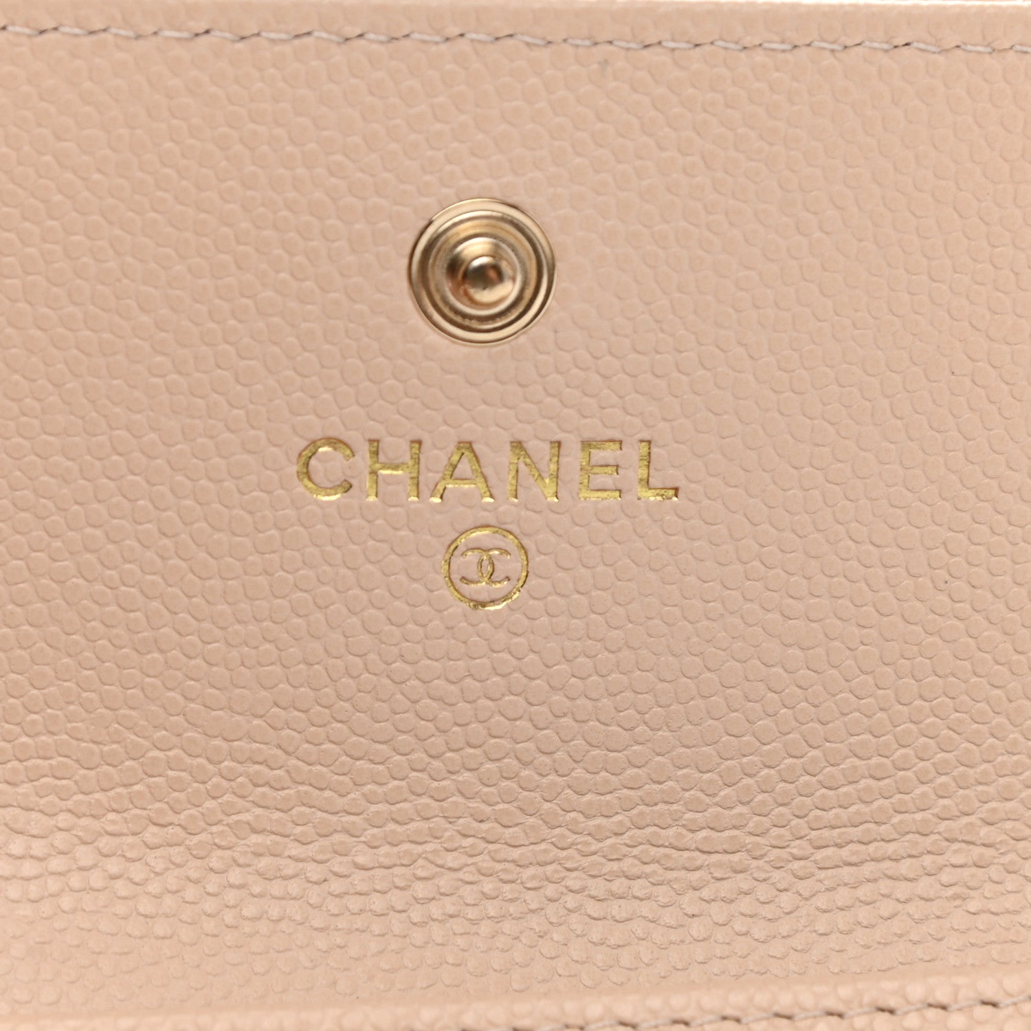 Chanel Caviar Pearl Quilted Coco Candy Flap Card Holder Beige 5 of 8