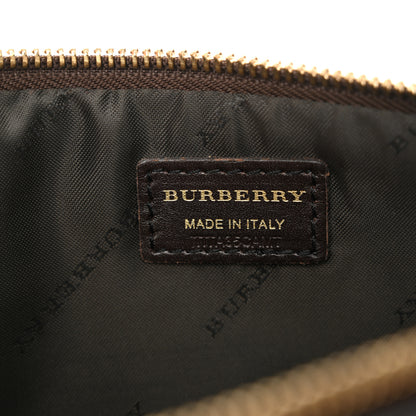 Burberry Haymarket Check Small Peyton Crossbody Clutch Bag Chocolate 6 of 12