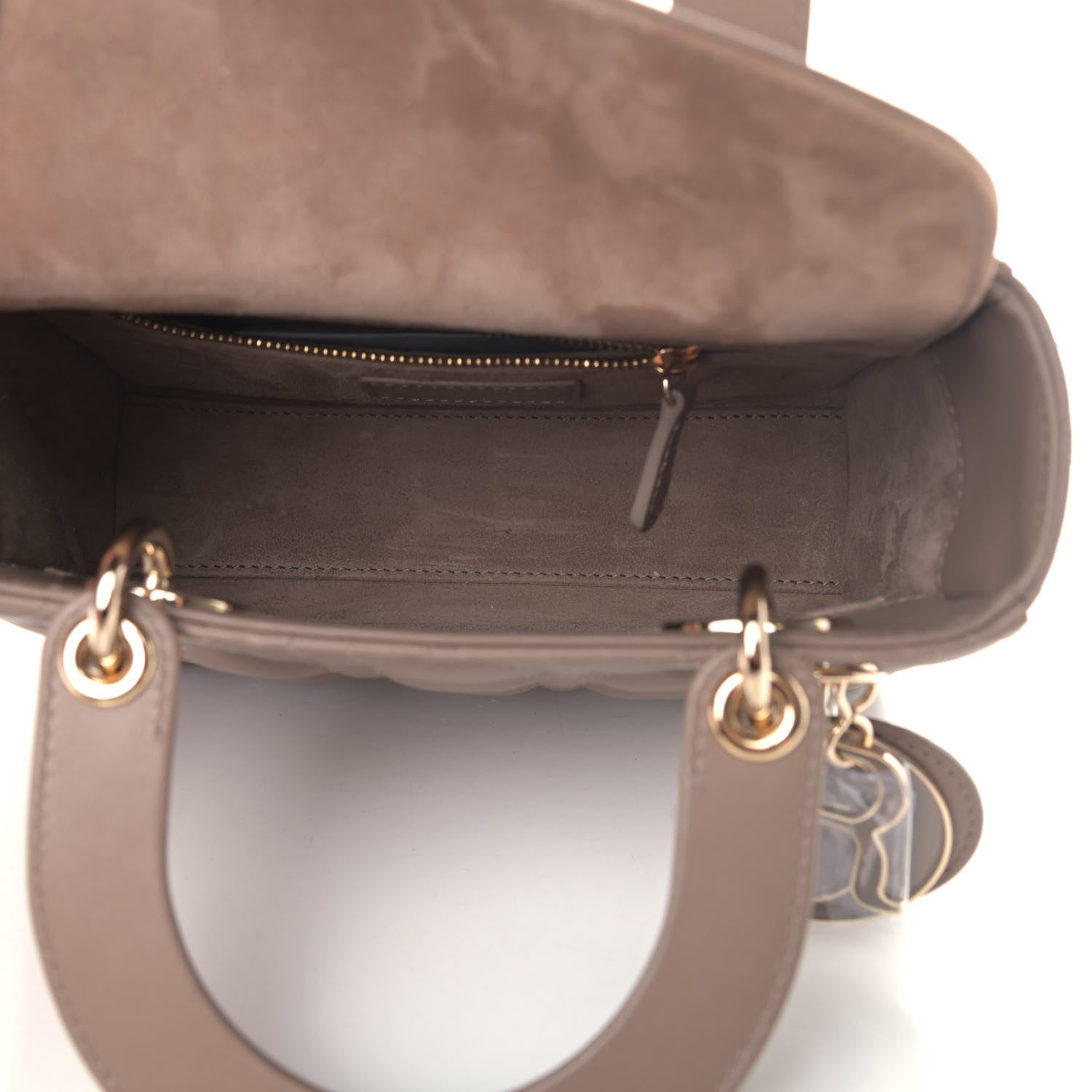 Christian Dior Lambskin Cannage Small My ABCDior Lady Dior Warm Taupe 4 of 4