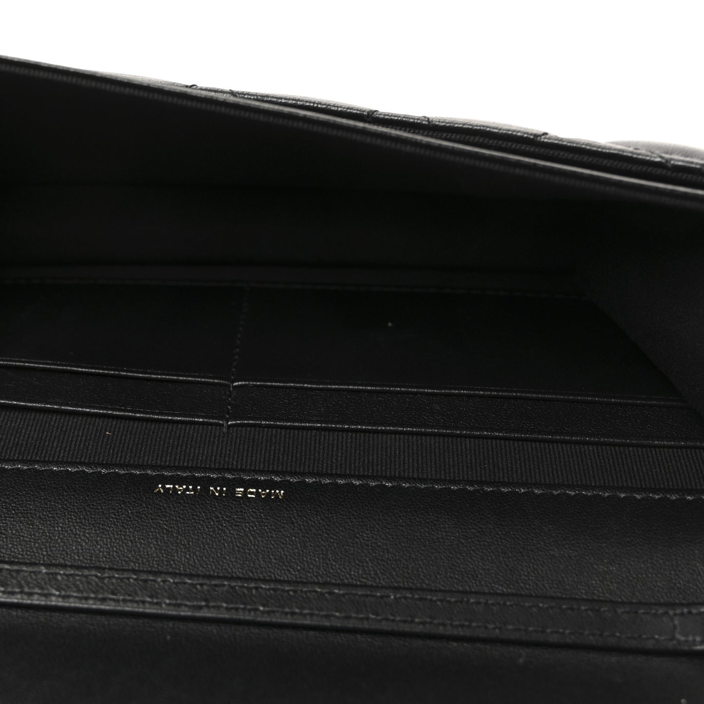 Lambskin Quilted Flap Shoulder Bag Chain Black