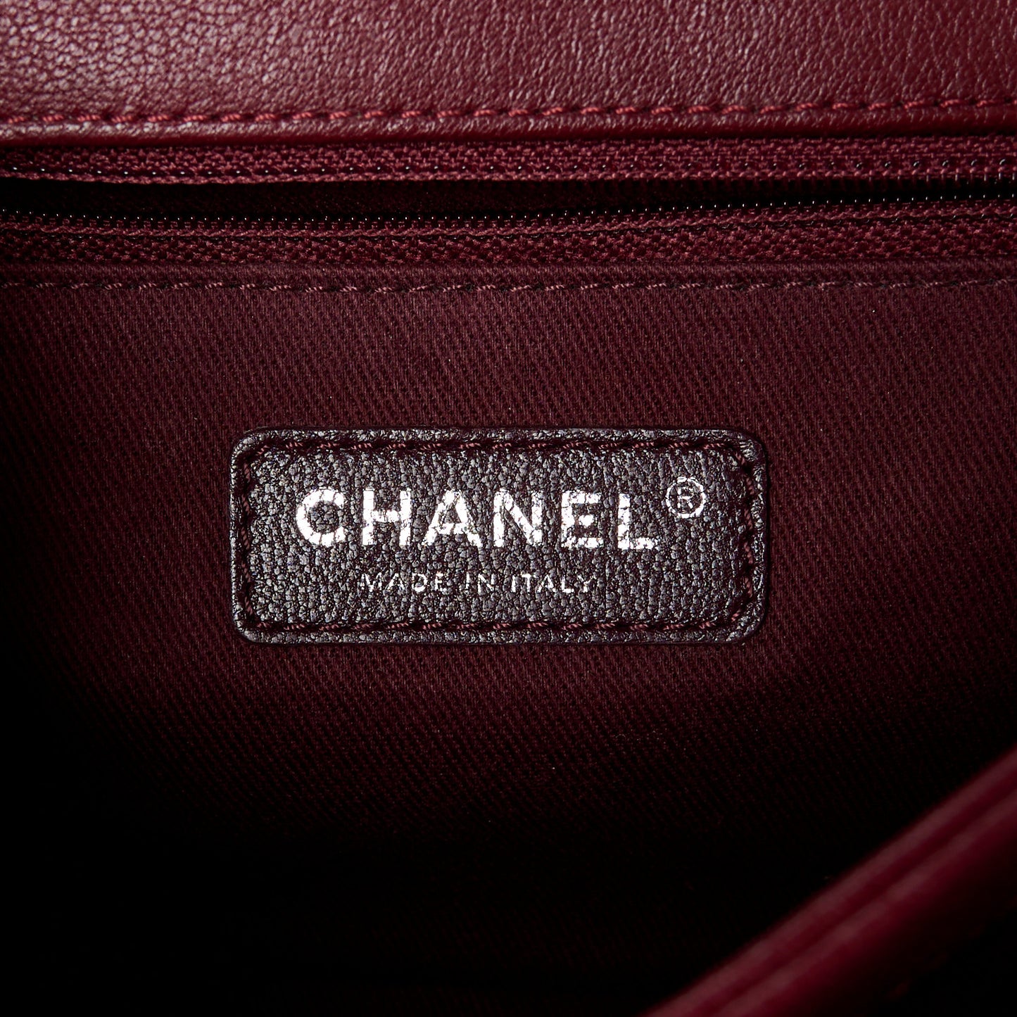 Goatskin Quilted Medium Perfect Edge Flap Burgundy