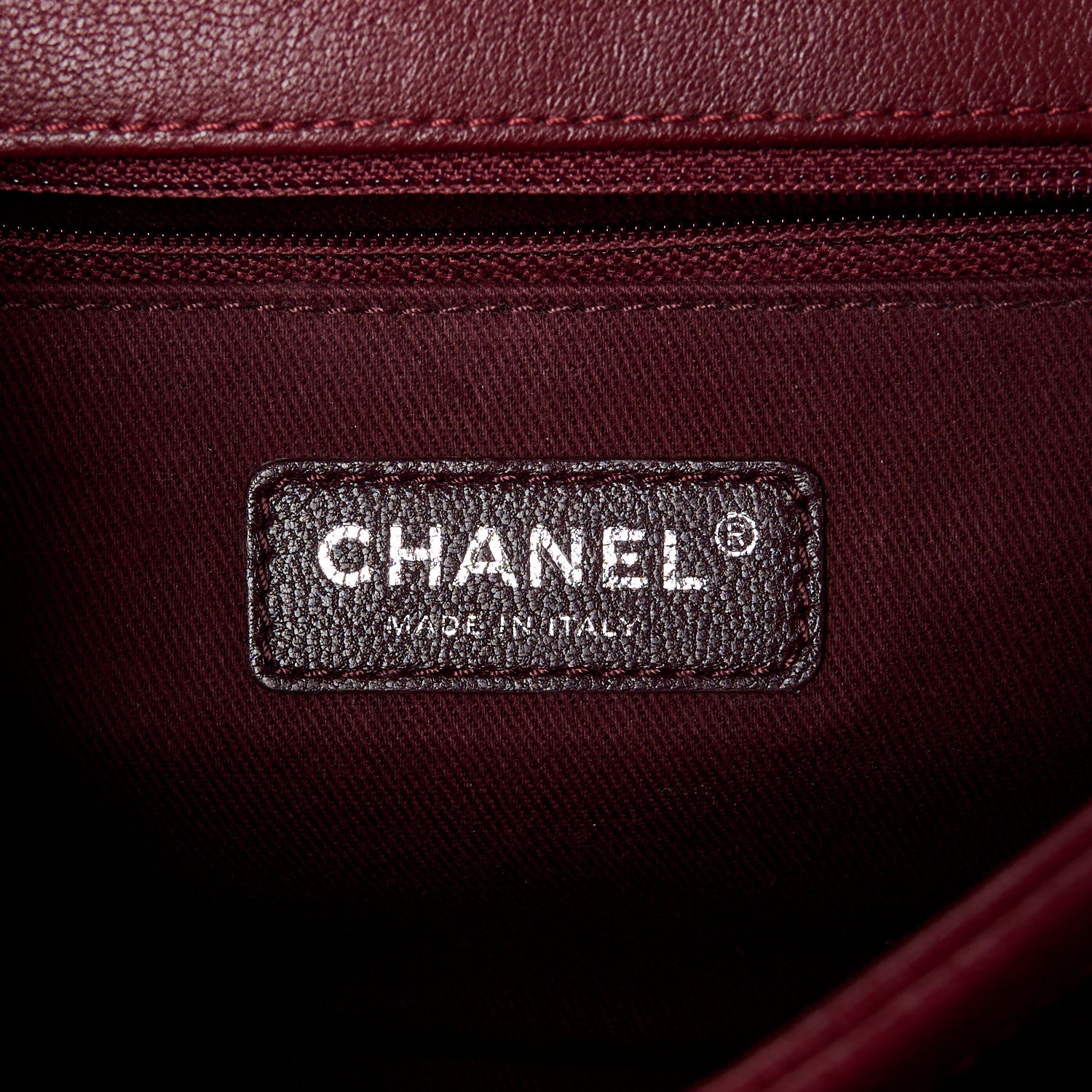 Chanel Goatskin Quilted Medium Perfect Edge Flap Burgundy 6 of 10