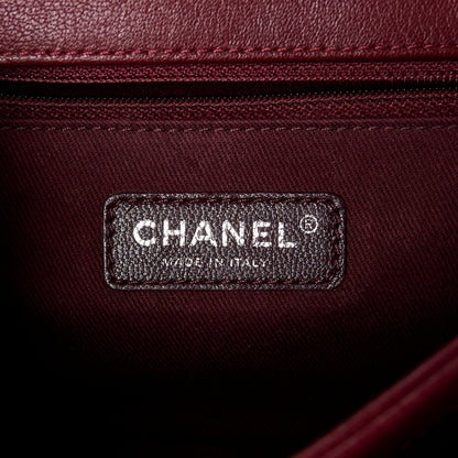Chanel Goatskin Quilted Medium Perfect Edge Flap Burgundy 6 of 10