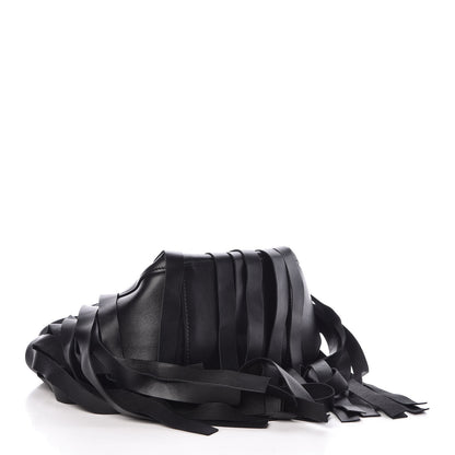 Balenciaga Calfskin XS Fringe Laundry Cabas Black 4 of 6