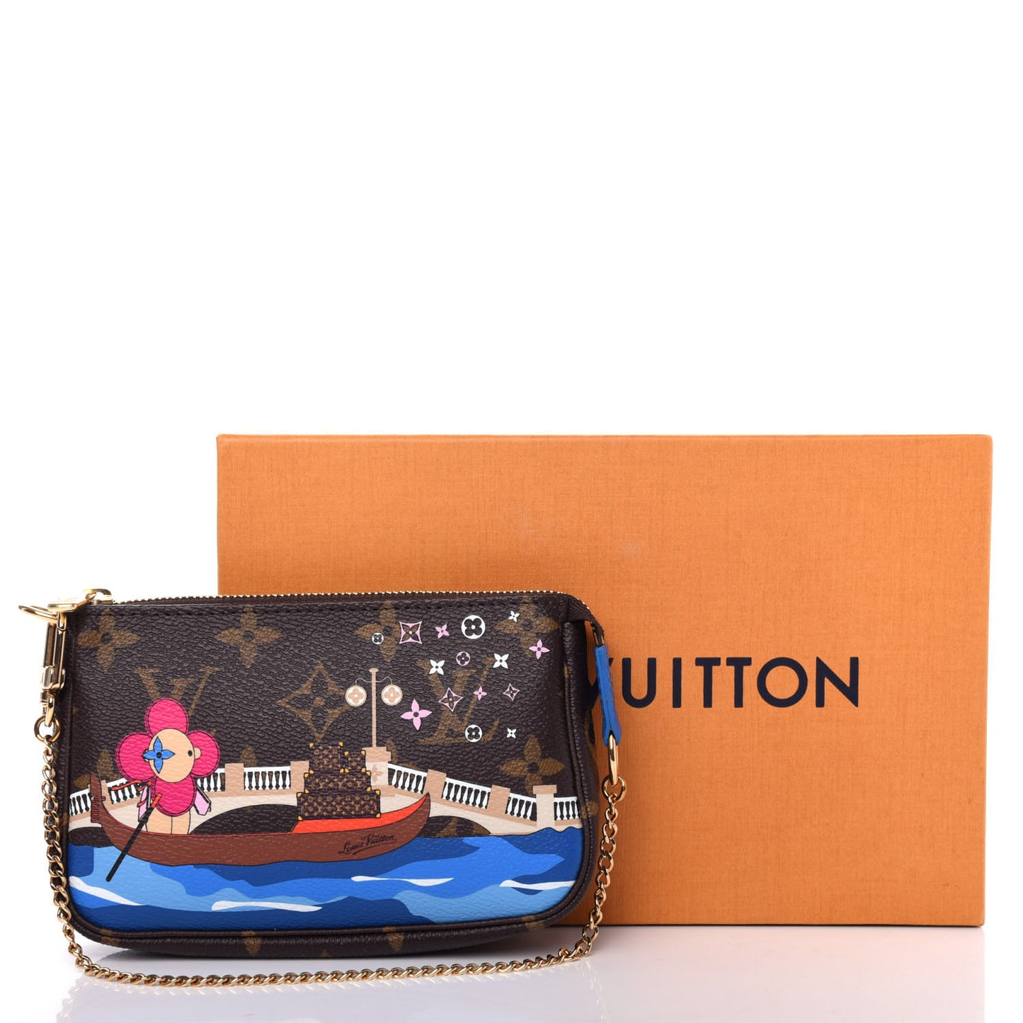 Monogram 2019 Christmas Animation Mini Venice Pochette Accessories Blue
