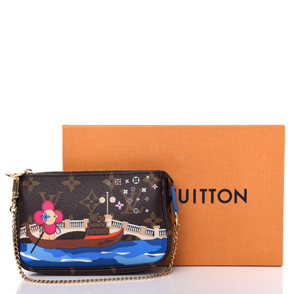 Louis Vuitton Monogram 2019 Christmas Animation Mini Venice Pochette Accessories Blue 10 of 10