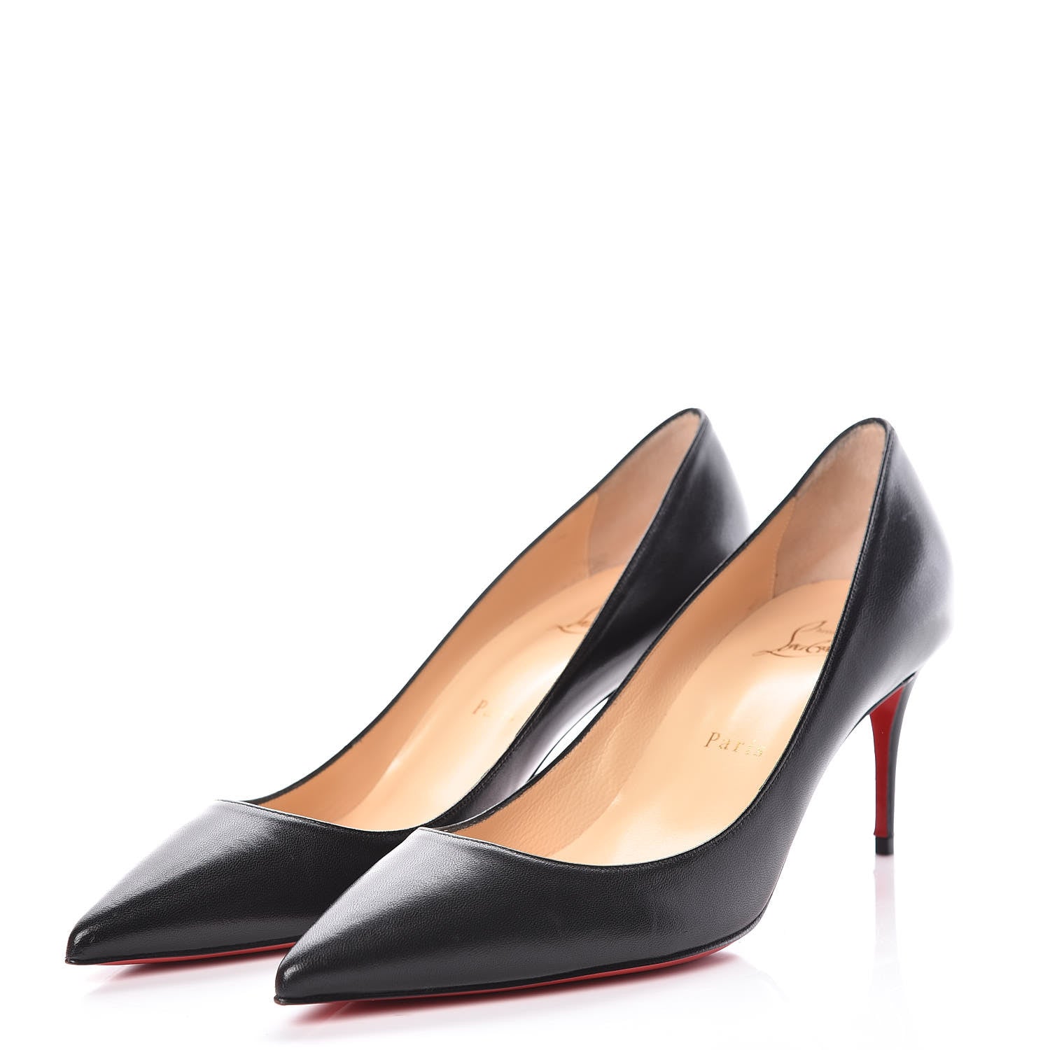 Christian Louboutin Shiny Nappa Decollete 554 70 Pumps 38.5 Black 3 of 8