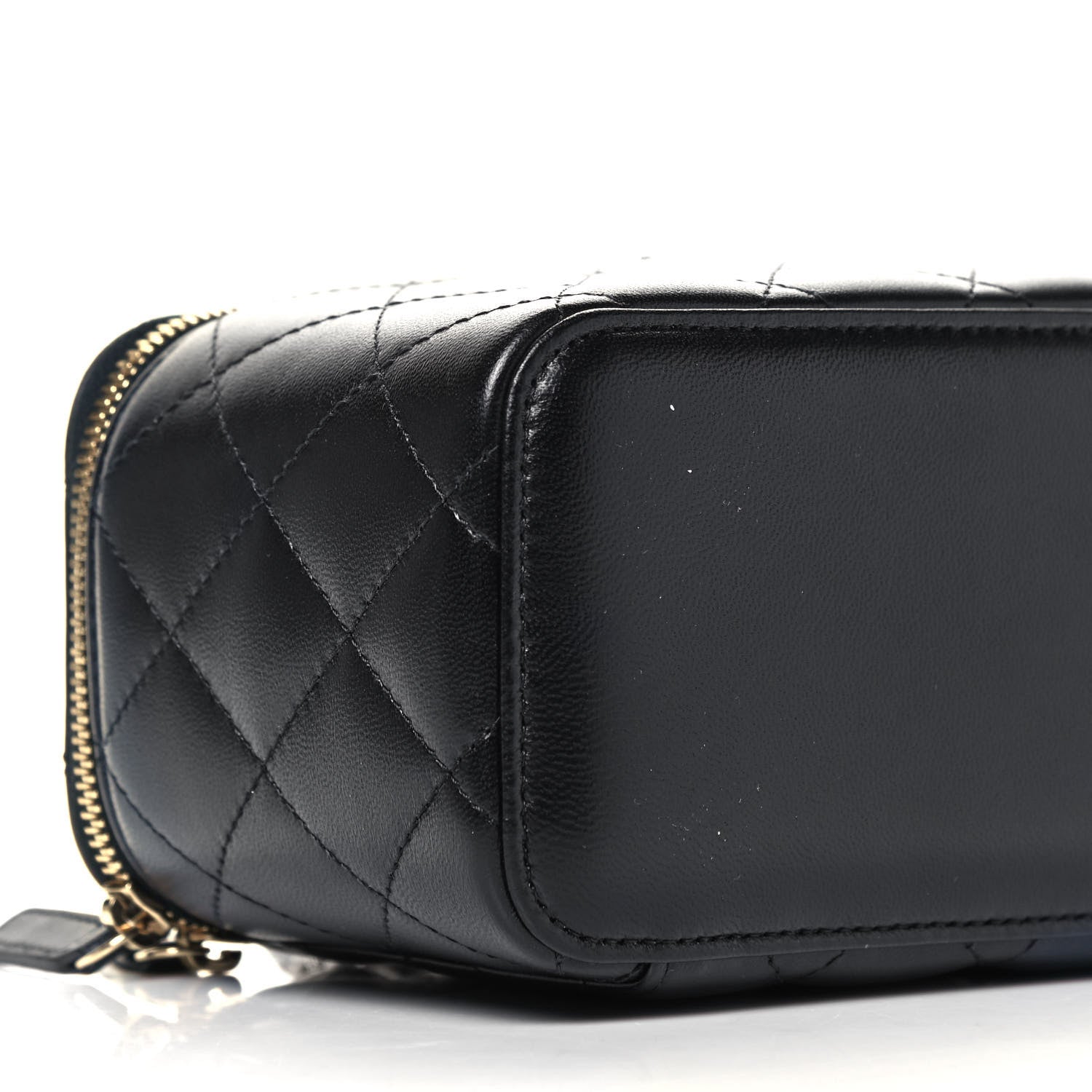 Chanel Lambskin Quilted Small Vanity Case With Chain Black 8 of 9