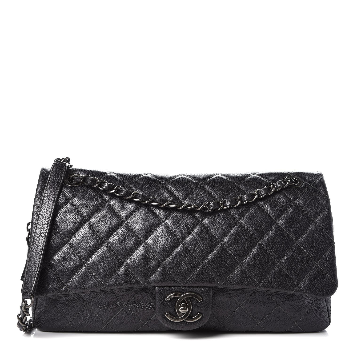 Chanel Iridescent Caviar Quilted Large Flap Grey 1 of 8