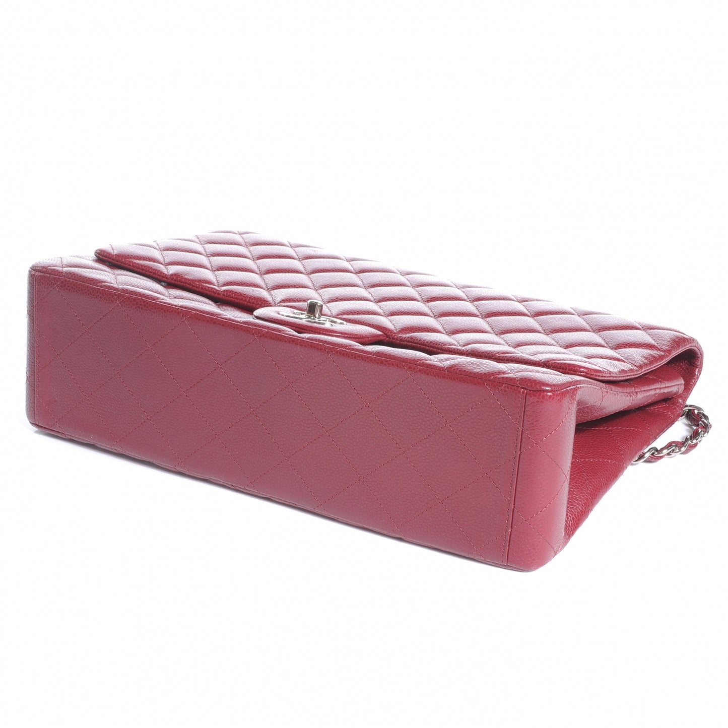Caviar Maxi Single Flap Red