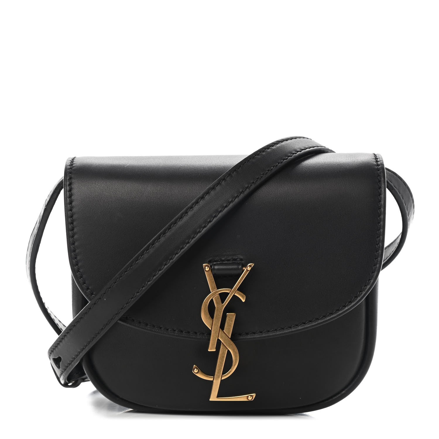Saint Laurent Smooth Calfskin Mini Classic Monogram Kaia Satchel Black 1 of 7