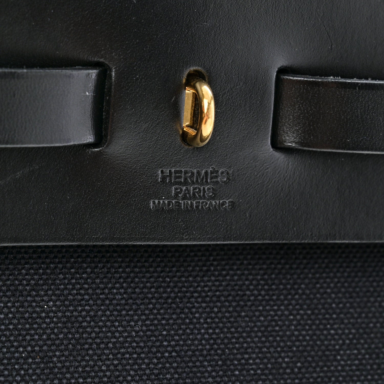 Hermes Military Toile Vache Hunter Herbag Zip PM 31 Black 7 of 10