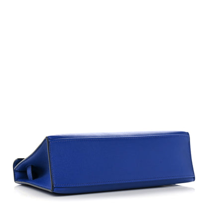 Hermes Swift Kelly Pochette Clutch Bleu Electrique 5 of 28