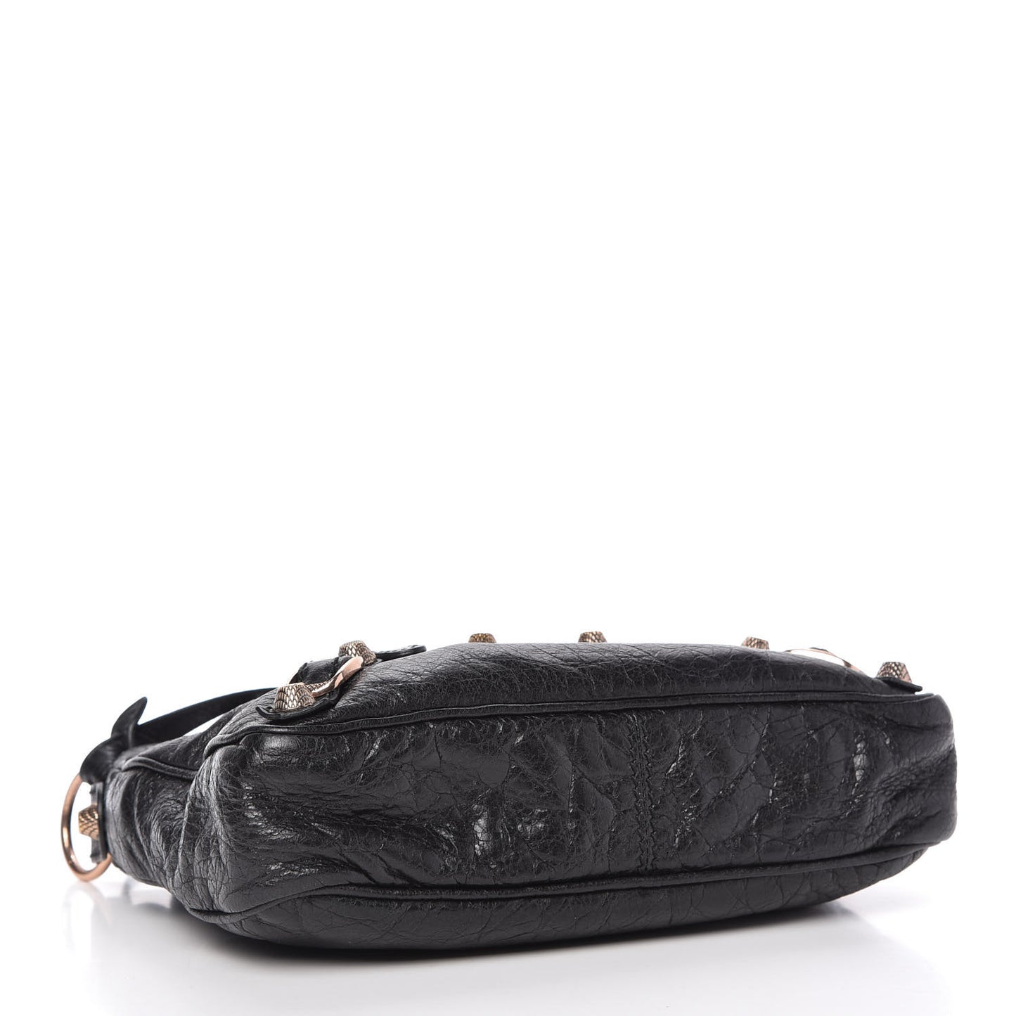 Agneau Giant 12 Rose Gold Hardware Hip Black