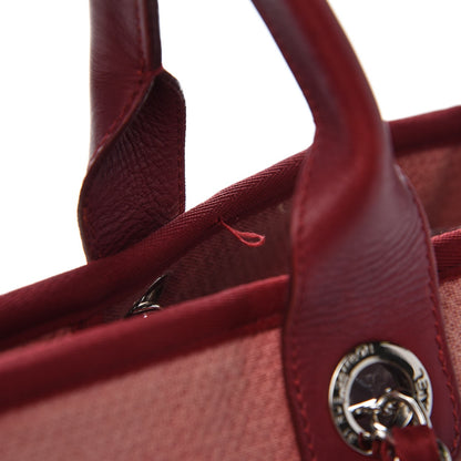 Chanel Canvas Large Deauville Tote Red 9 of 9