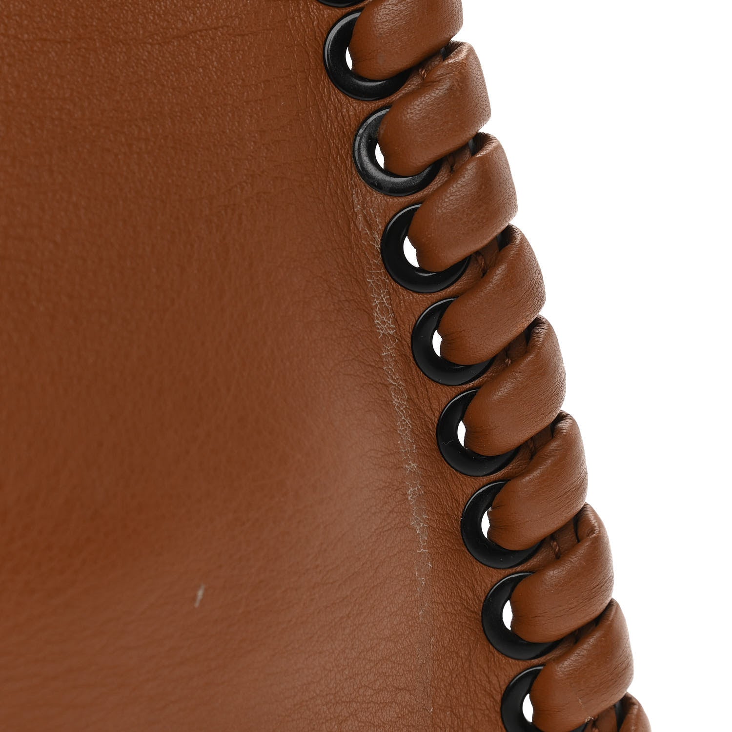 Fendi Calfskin Lace Up Medium Peekaboo Iconic Satchel Cognac 16 of 17