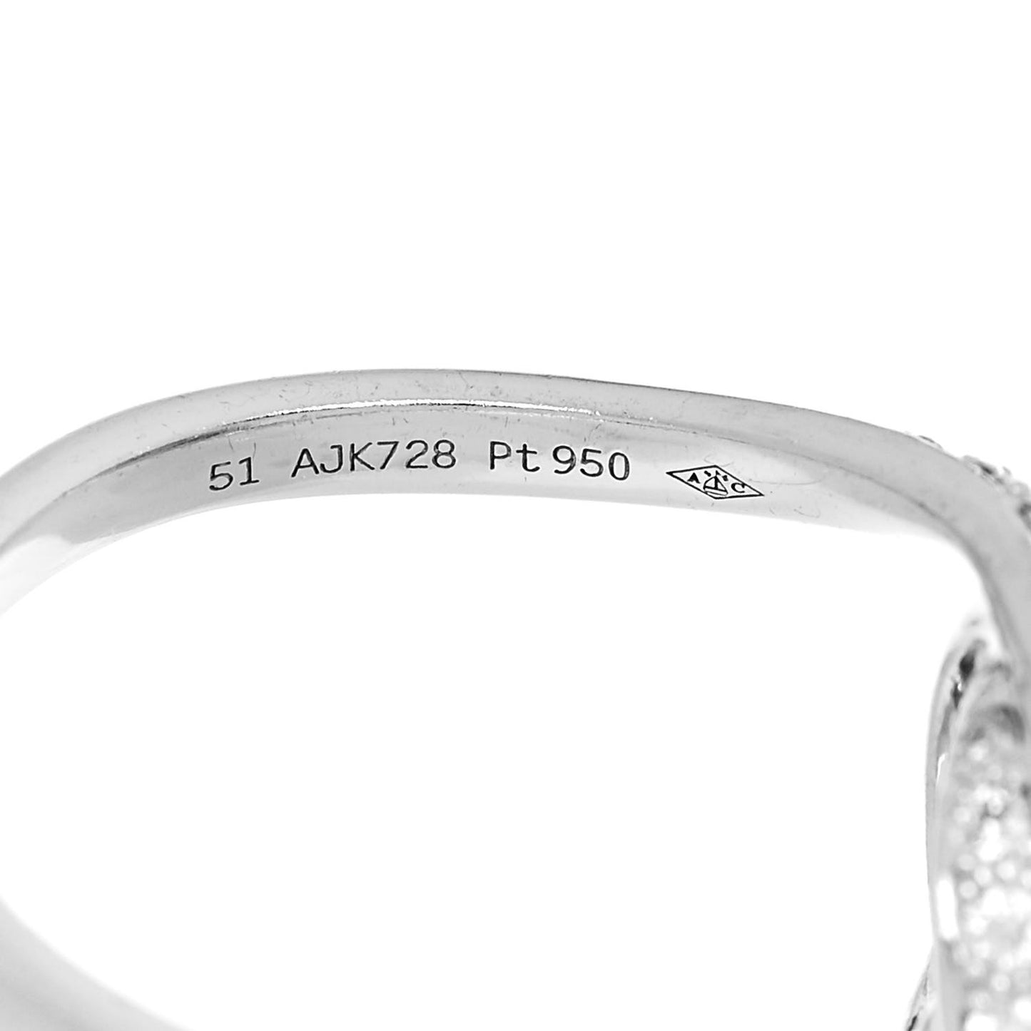 Platinum Diamond .58ct Trinity Ruban Engagement Ring 50 5.25