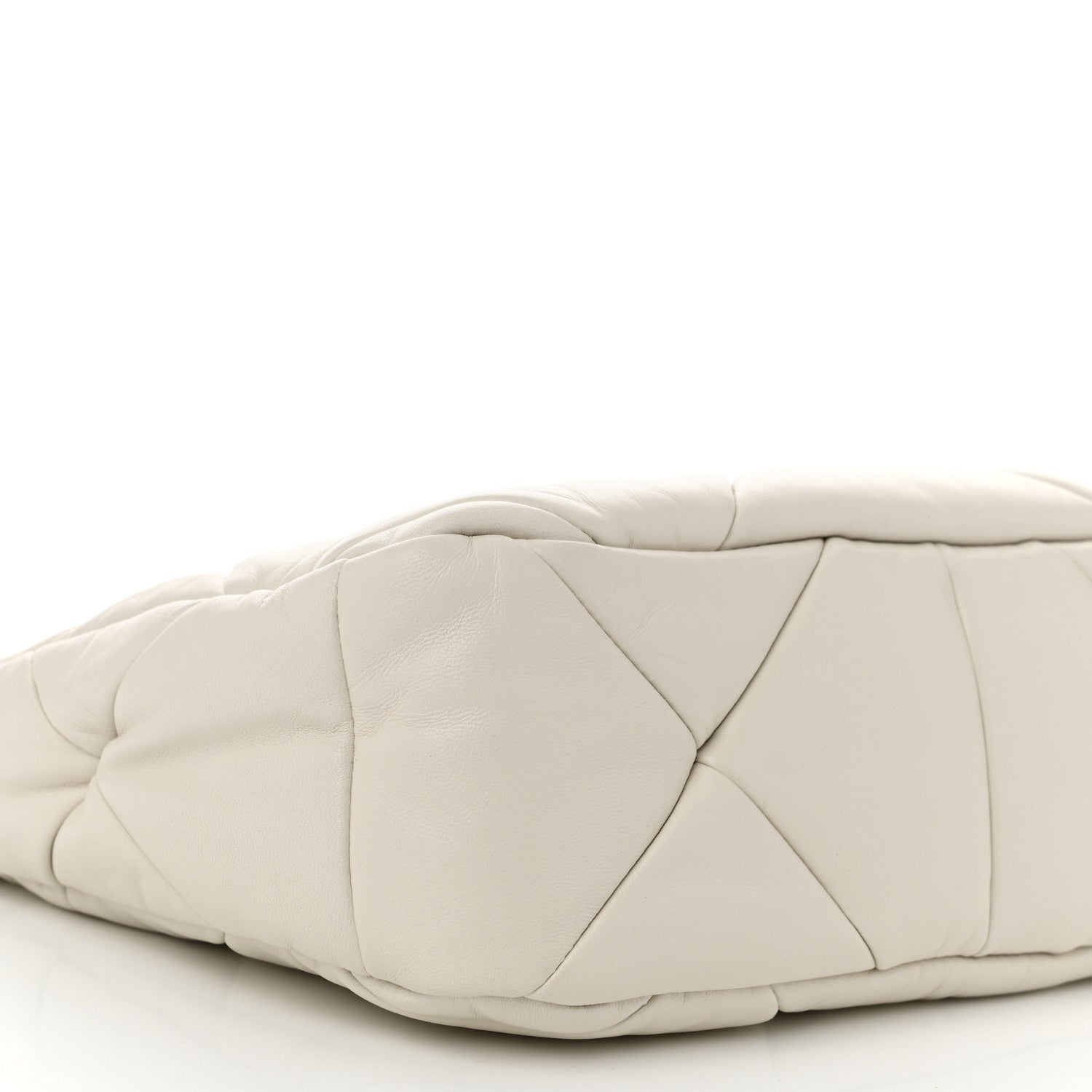 Prada Nappa Triangle Quilted Patchwork System Bag Bianco 9 of 10