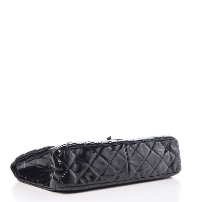 Chanel Distressed Patent Quilted 2.55 Reissue 226 Flap Black 4 of 10